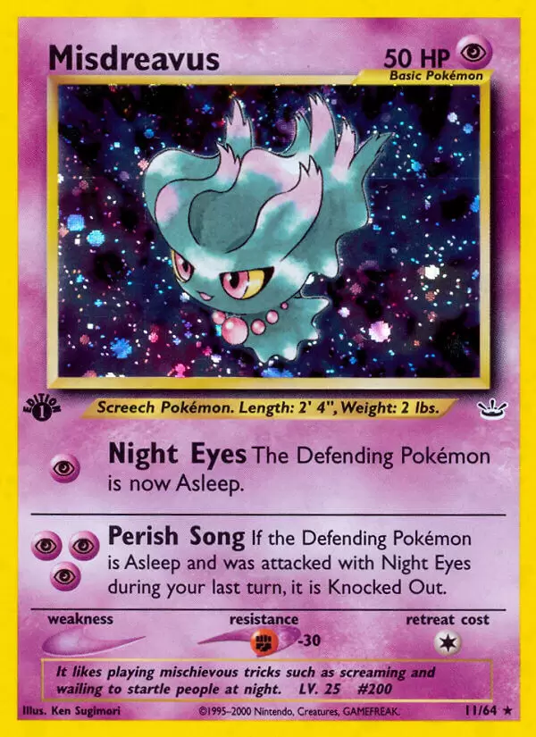 Neo Revelation - Misdreavus 1st Edition Holo