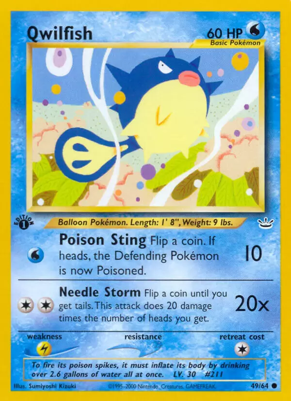 Neo Revelation - Qwilfish 1st Edition