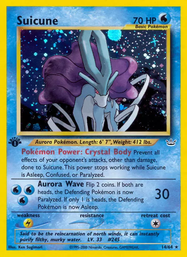 Neo Revelation - Suicune 1st Edition Holo