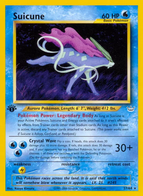 Neo Revelation - Suicune 1st Edition