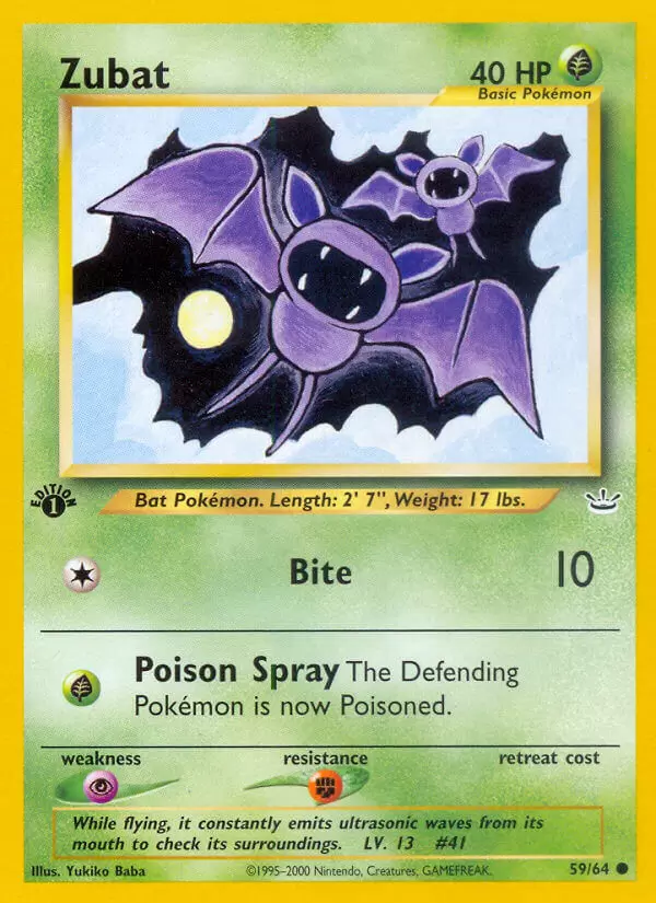 Neo Revelation - Zubat 1st Edition
