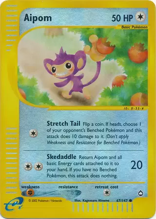 Aquapolis - Aipom Reverse