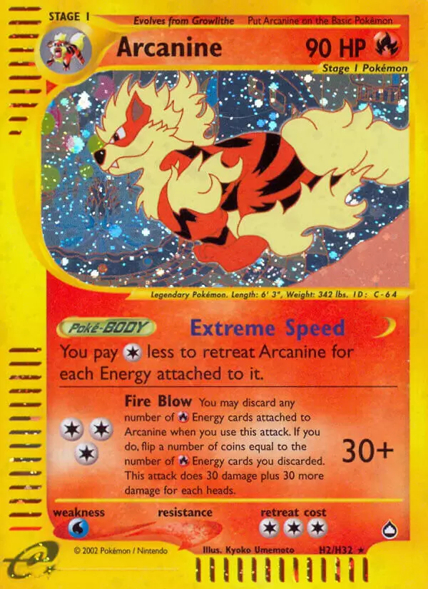 Aquapolis - Arcanine Holo