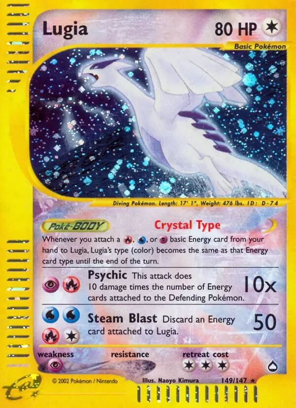 Pokemon - Lugia 140/189 - Darkness Ablaze - Legendary - Rare Pokemon Card