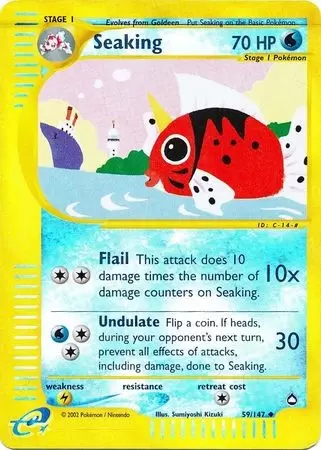 seaking pokemon card