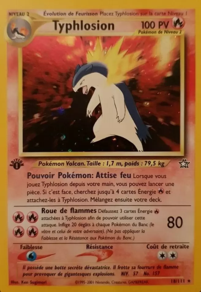 Neo Genesis - Typhlosion édition 1 Holographique