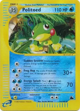 Politoed Reverse Skyridge Pokemon Card 25 144