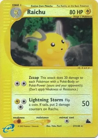 Skyridge - Raichu Reverse
