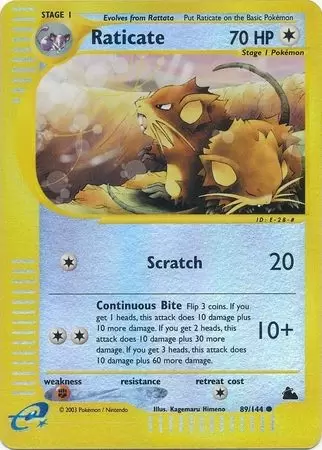 Skyridge - Raticate Reverse