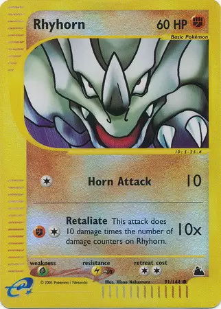 Skyridge - Rhyhorn Reverse