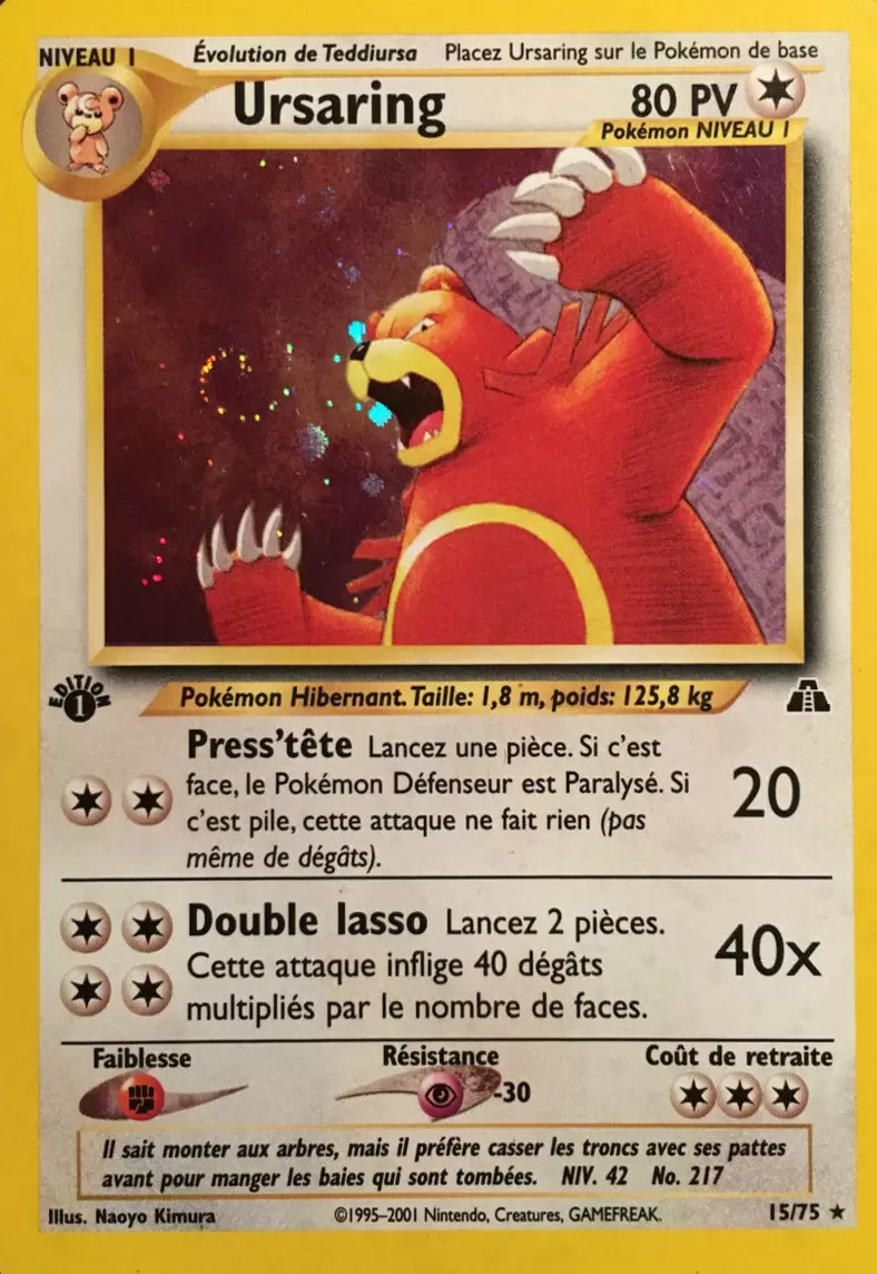 Neo Discovery - Ursaring édition 1 Holographique