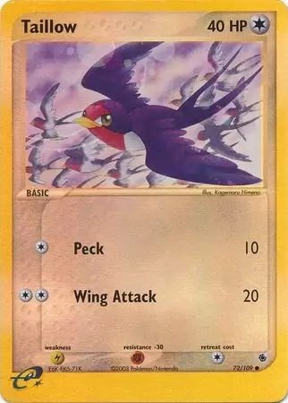 EX Ruby & Sapphire - Taillow Reverse