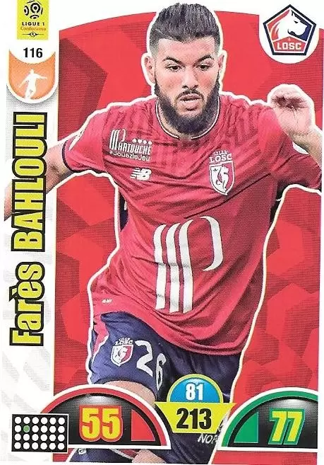 Adrenalyn XL : 2018-2019 (France) - Farès Bahlouli - LOSC Lille - Milieu -