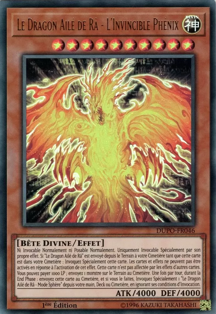 Le Pouvoir du Duel DUPO - Le Dragon Ailé de Râ - L\'Invincible Phénix