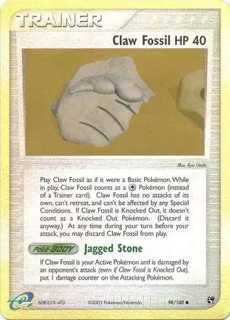 EX Sandstorm - Claw Fossil Reverse