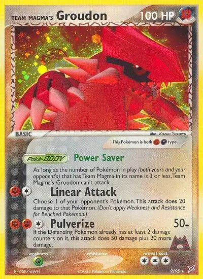 EX Team Magma VS Team Aqua - Team Magma\'s Groudon Holo
