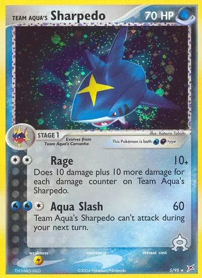 EX Team Magma VS Team Aqua - Team Aqua\'s Sharpedo Holo