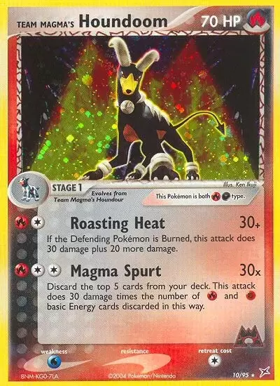 EX Team Magma VS Team Aqua - Team Magma\'s Houndoom Holo