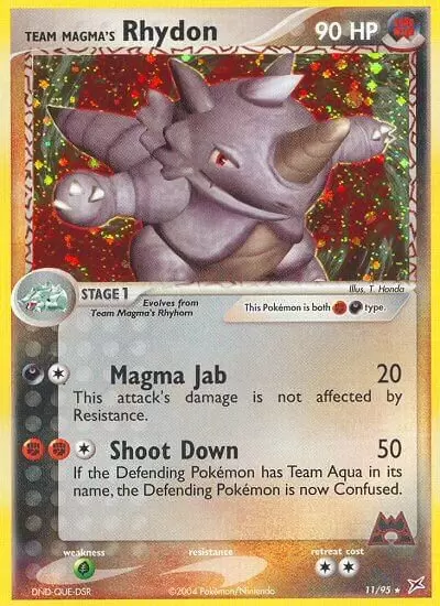 EX Team Magma VS Team Aqua - Team Magma\'s Rhydon Holo