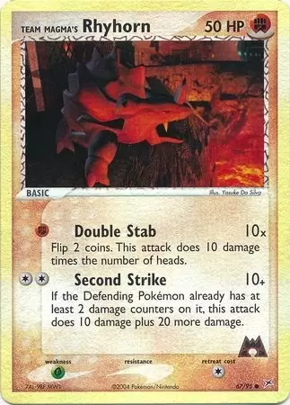 EX Team Magma VS Team Aqua - Team Magma\'s Rhyhorn Reverse