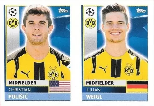 UEFA Champions League Saison 2016-2017 - Christian PULISIC - Julian WEIGL - \