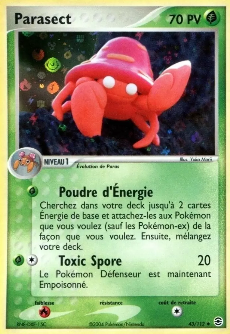 EX Rouge Feu & Vert Feuille - Parasect holographique