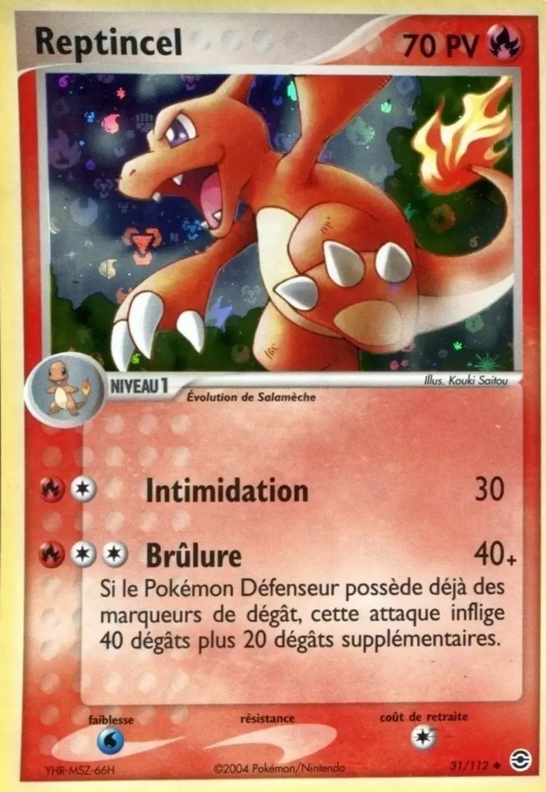 EX Rouge Feu & Vert Feuille - Reptincel holographique