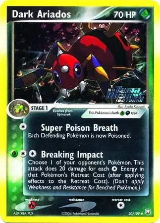 EX Team Rocket Returns - Dark Ariados Holo Ex Team Rocket Logo