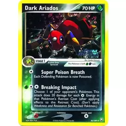 Dark Ariados Holo Ex Team Rocket Logo