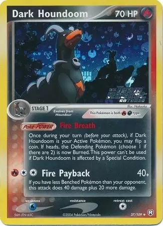 EX Team Rocket Returns - Dark Houndoom Holo Ex Team Rocket Logo