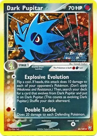 EX Team Rocket Returns - Dark Pupitar Holo Ex Team Rocket Logo