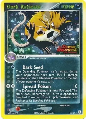 EX Team Rocket Returns - Dark Raticate Holo Ex Team Rocket Logo