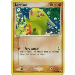 Larvitar Holo Ex Team Rocket Logo