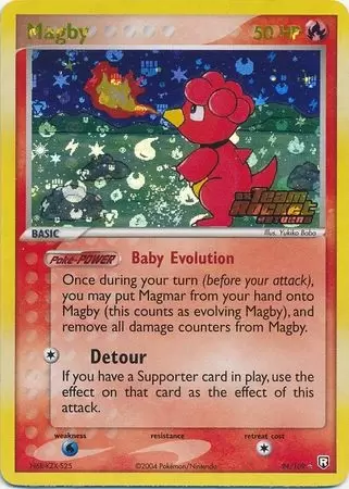 EX Team Rocket Returns - Magby Holo Ex Team Rocket Logo