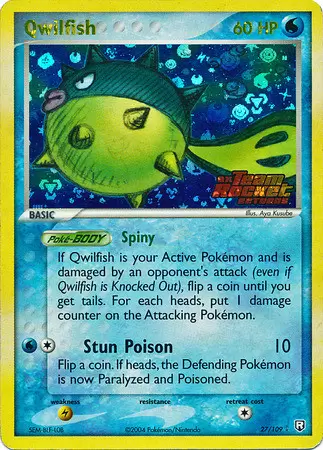 EX Team Rocket Returns - Qwilfish Holo Ex Team Rocket Logo