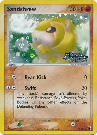 EX Team Rocket Returns - Sandshrew Holo Ex Team Rocket Logo
