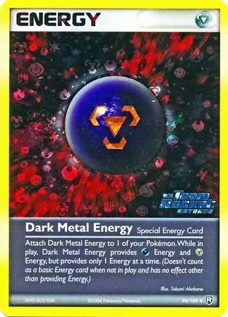 EX Team Rocket Returns - Dark Metal Energy Holo Ex Team Rocket Logo