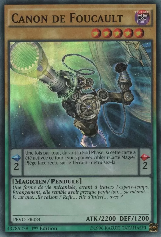 Evolution Des Pendules PEVO - Canon de Foucault