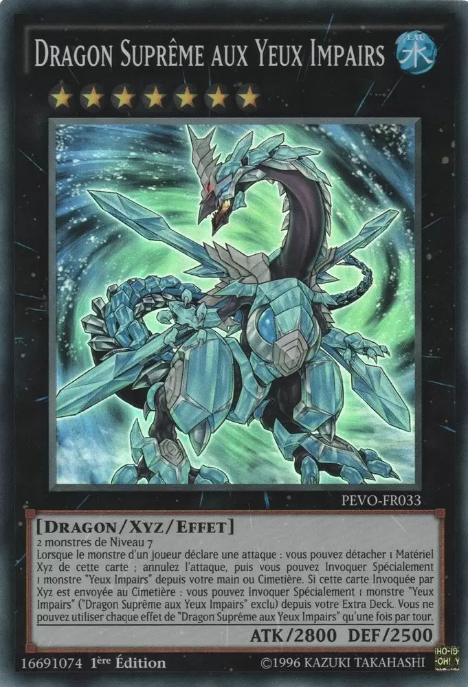 Evolution Des Pendules PEVO - Dragon Suprême aux Yeux Impairs