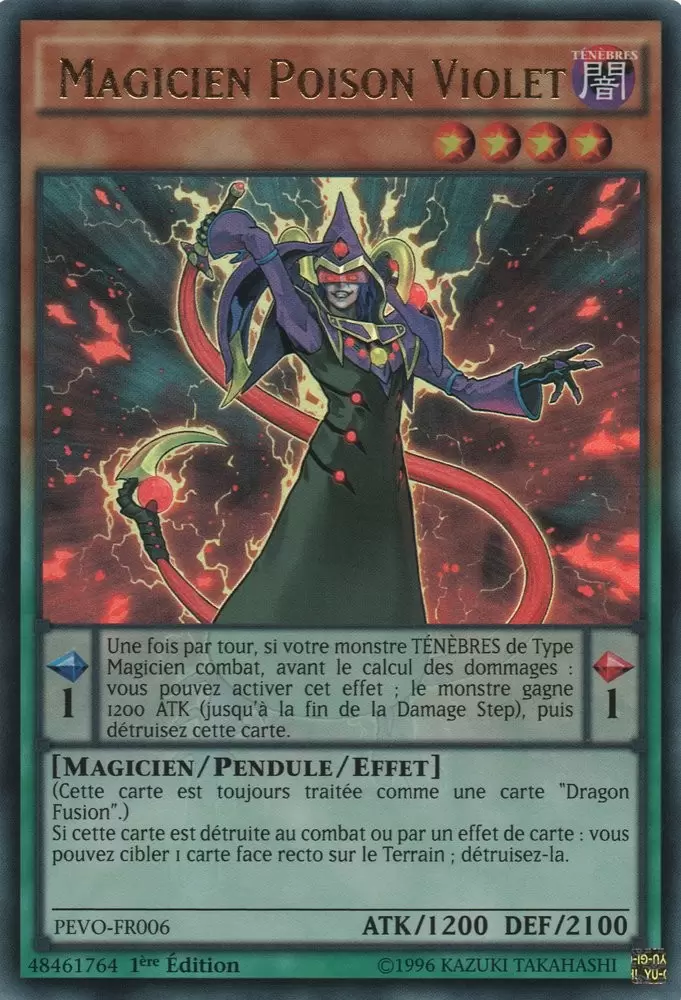 Evolution Des Pendules PEVO - Magicien Poison Violet