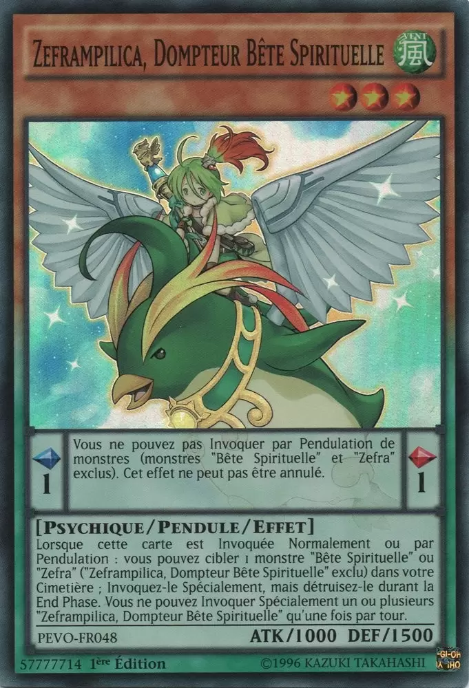 Evolution Des Pendules PEVO - Zeframpilica, Dompteur Bête Spirituelle