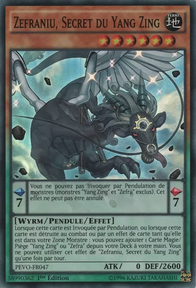 Evolution Des Pendules PEVO - Zefraniu, Secret du Yang Zing