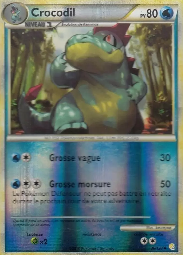 Pokémon Série HeartGold et SoulSilver - Crocodil Reverse