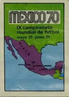 Mexico 70 World Cup - Mexican Map - Mexico 70