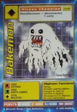 Carte Digimon JD - Bakemon 1ère Edition