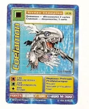 Carte Digimon JD - Coelamon 1ère Edition