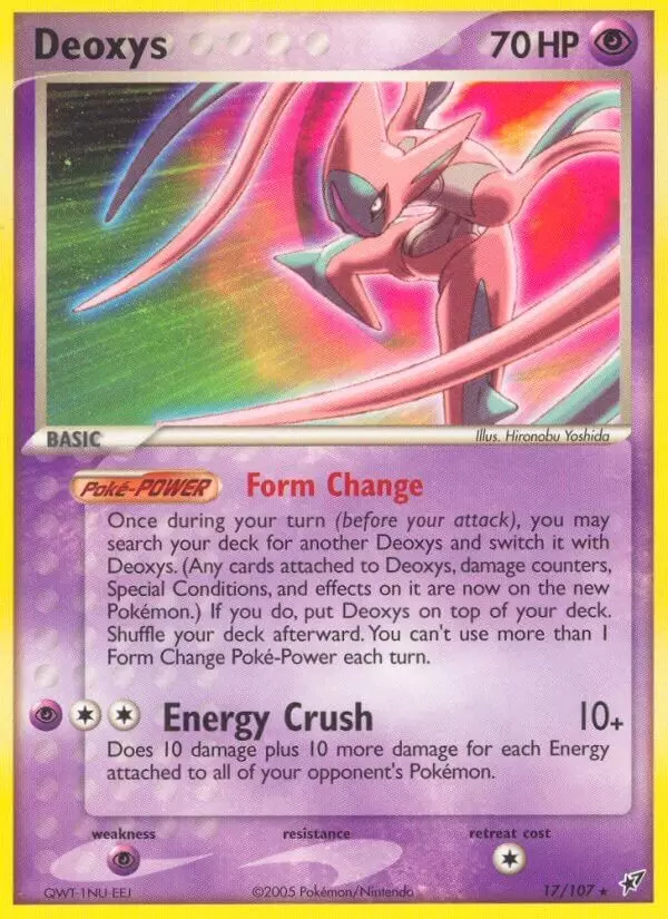 Pokemon EX Emerald Card # 2 Holo Rare Speed Forme EMERALD-002 Deoxys