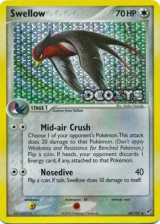 Deoxys - Swellow Holo Logo