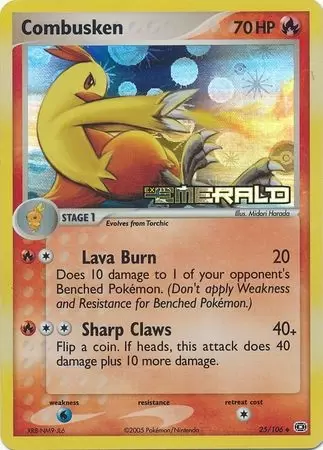 EX Emerald - Combusken Holo Logo