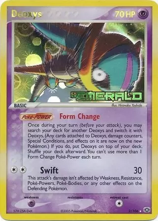 EX Emerald - Deoxys Holo Logo
